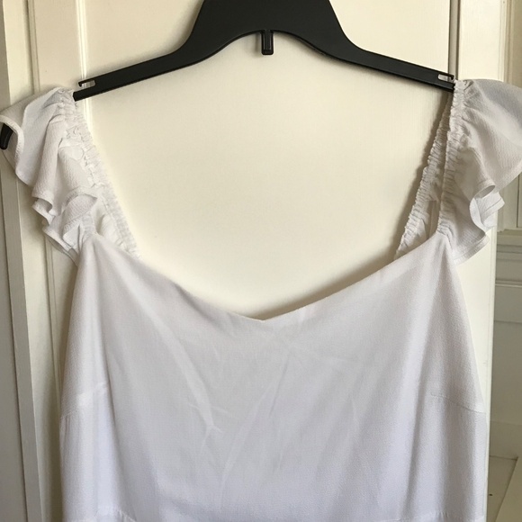 AND NOW THIS Ruffled Midi Dress Fit & Flare White Women’s Plus Size 2X - Picture 3 of 16